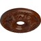 Ekena Millwork Granada Medallion (Canopies up to 6 5/8"), 18"OD x 3 1/2"ID x 2 1/2"P, Burnished Mahogany Crackle CM18GABMC - alternate 2